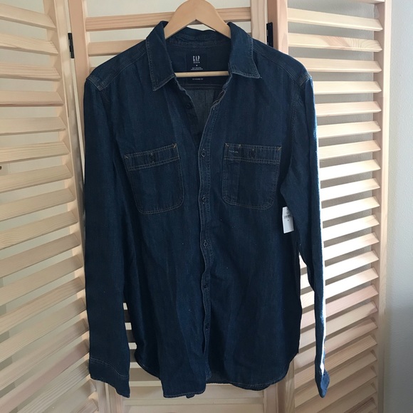 Denim Chambray Button-Up - Picture 2 of 5